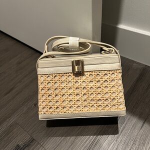 Selling Woven rattan box bag from Zara